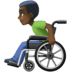 👨🏿‍🦽 man in manual wheelchair: dark skin tone display on Facebook